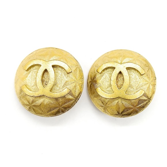 Chanel Gold Plated Clip On Earrings - Picture 1 of 9